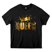 Black queen glitter Heavy Core Tee - RanaPortraitStore