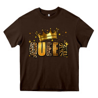 Chocolate Brown queen glitter Heavy Core Tee - RanaPortraitStore