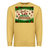 Antique Gold just a girl who loves christmas tumbler Premium Sweatshirt - BundleAndBundleShop