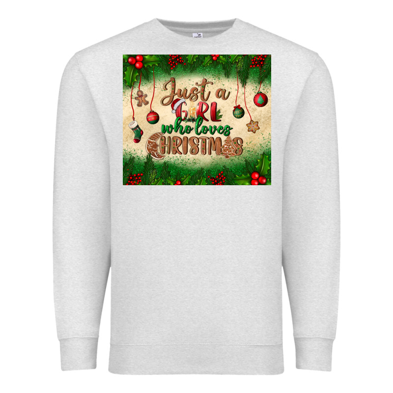 Just A Girl Who Loves Christmas Tumbler Premium Sweatshirt by BundleAndBundleShop | Teevron