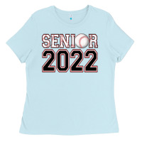 Baby Blue senior baseball Ladies Tee - AdoDesignShop