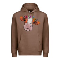 Chestnut Cow With Flowers Premium Hoodie - Bettercallsaul