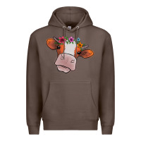 Coffee Cow With Flowers Premium Hoodie - Bettercallsaul