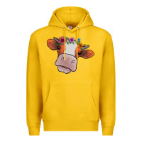 Lemon Cow With Flowers Premium Hoodie - Bettercallsaul