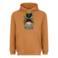 Meerkat Western Messy Bun Mom With Sunflower Heavyweight Hoodie - BundleAndBundleShop