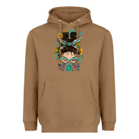 Toasted Coconut Western Messy Bun Mom With Sunflower Heavyweight Hoodie - BundleAndBundleShop