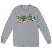 Heather Grey western mama cow Long Sleeve Tee - Artiststas