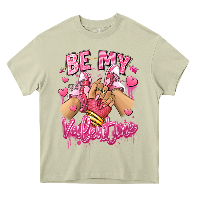 Be My Valentine Light Skinned Girl Sneakers Heavy Core Tee by RanaPortraitStore | Teevron