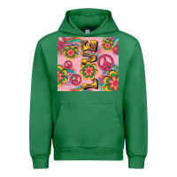 Emerald peace love hippie daisy Urban Hoodie - TumblerDesignByShophia