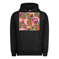 Pigment Black peace love hippie daisy Urban Hoodie - TumblerDesignByShophia