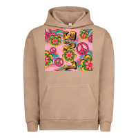 Pigment Burro peace love hippie daisy Urban Hoodie - TumblerDesignByShophia