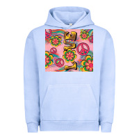 Pigment Grape Ice peace love hippie daisy Urban Hoodie - TumblerDesignByShophia