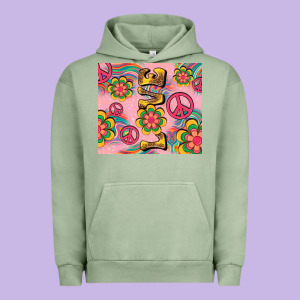 Peace Love Hippie Daisy Urban Hoodie Designed By Tumblerdesignbyshophia