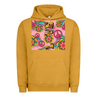 Pigment Peanut Butter peace love hippie daisy Urban Hoodie - TumblerDesignByShophia