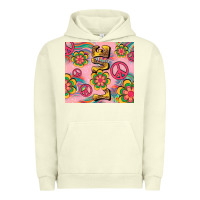 Pigment Pistachio peace love hippie daisy Urban Hoodie - TumblerDesignByShophia