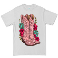 Floral Cowgirl Boots Premium Tee | Teevron