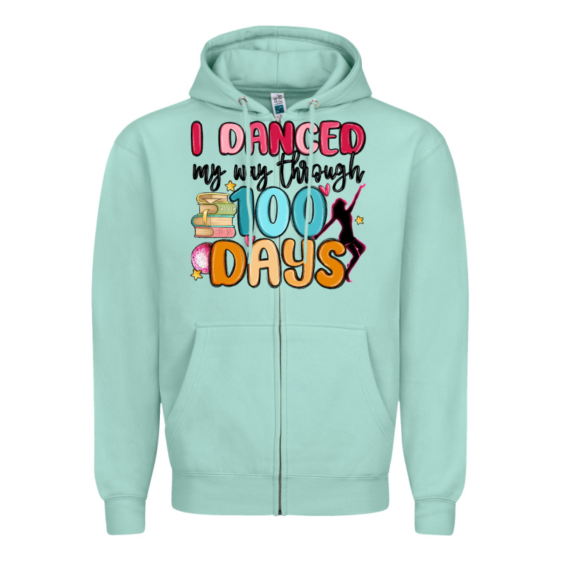 I Danced My Way Through 100 Days Zipper Hoodie by MaliasSmallBusiness | Teevron