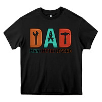 Black dad man myth legend Heavy Core Tee - Artiststas