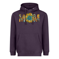 Plum Western Mom With Gemstone And Sunflower Heavyweight Hoodie - BundleAndBundleShop