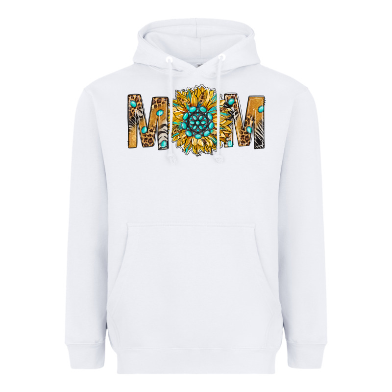 Western Mom With Gemstone And Sunflower Heavyweight Hoodie by BundleAndBundleShop | Teevron
