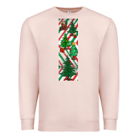 Pale Pink christmas pen wraps Premium Sweatshirt - BundleAndBundleShop