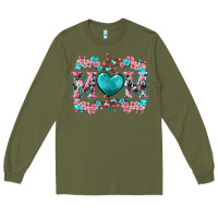 Army Green cherry blossoms mom Long Sleeve Tee - Artiststas