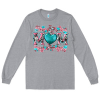 Heather Grey cherry blossoms mom Long Sleeve Tee - Artiststas