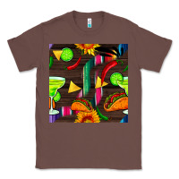 Chestnut margarita and taco seamless pattern Classic Tee - BundleAndBundleShop