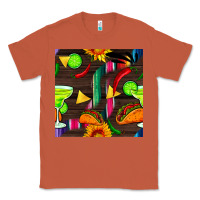 Copper margarita and taco seamless pattern Classic Tee - BundleAndBundleShop