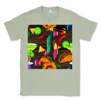 Matcha margarita and taco seamless pattern Classic Tee - BundleAndBundleShop