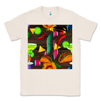 Natural margarita and taco seamless pattern Classic Tee - BundleAndBundleShop