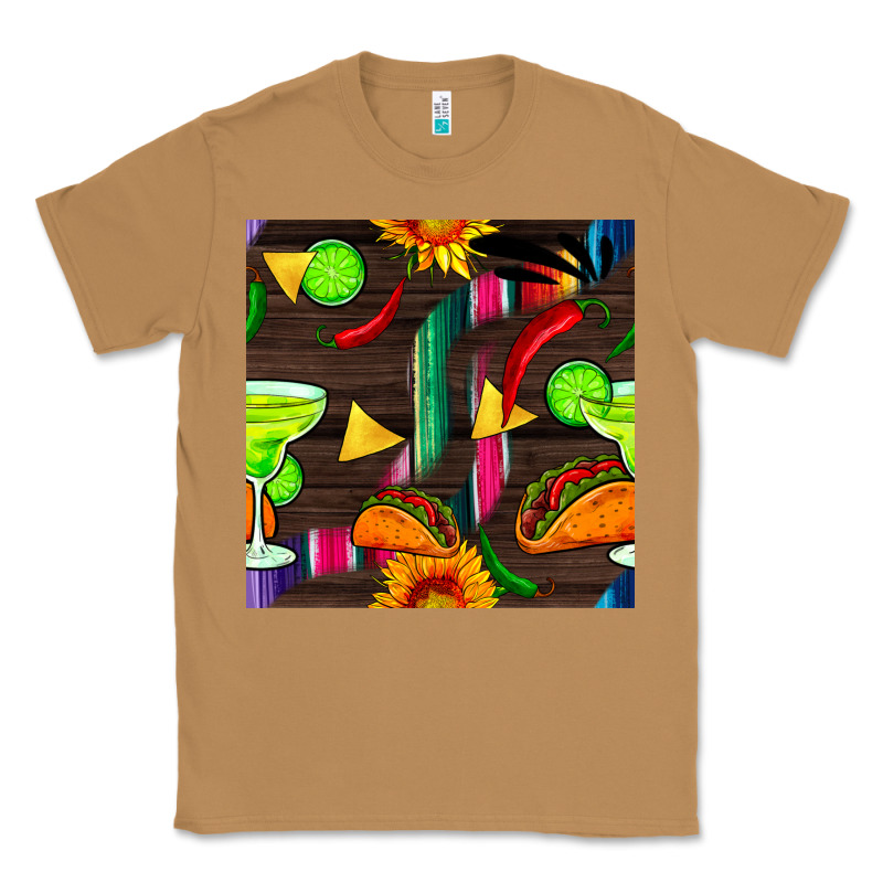 Margarita And Taco Seamless Pattern Classic Tee by BundleAndBundleShop | Teevron