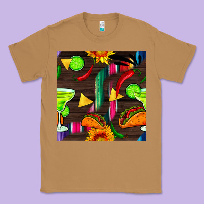 Margarita And Taco Seamless Pattern Classic Tee Designed By Bundleandbundleshop
