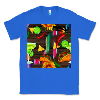 True Royal margarita and taco seamless pattern Classic Tee - BundleAndBundleShop