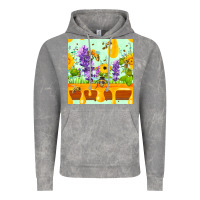 Cloud Rock honeydrip bee lavender daisy sunflower seamless pa Vintage Hoodie - FaDigitalArtStudio