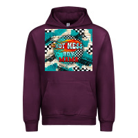 Mauve Wine hot mess boy mama with fire Urban Hoodie - TumblerDesignByShophia