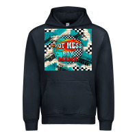 Navy hot mess boy mama with fire Urban Hoodie - TumblerDesignByShophia