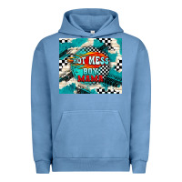 Pigment Pebble Blue hot mess boy mama with fire Urban Hoodie - TumblerDesignByShophia