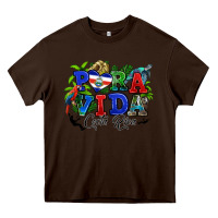 Chocolate Brown pura vida costa rica rana Heavy Core Tee - RanaPortraitStore