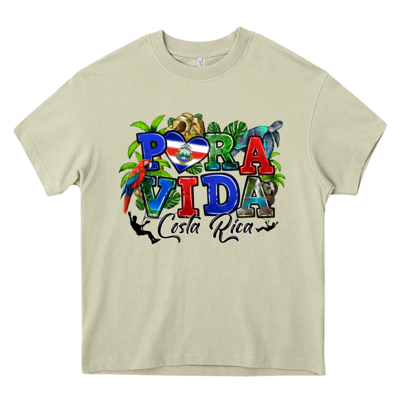 Pura Vida Costa Rica Rana Heavy Core Tee by RanaPortraitStore | Teevron