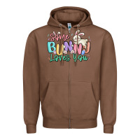 Chestnut some bunny loves you easter Zipper Hoodie - MaliasSmallBusiness
