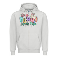 Dove Grey some bunny loves you easter Zipper Hoodie - MaliasSmallBusiness