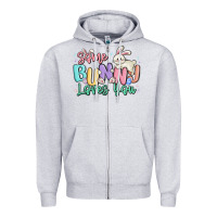 Heather Grey some bunny loves you easter Zipper Hoodie - MaliasSmallBusiness