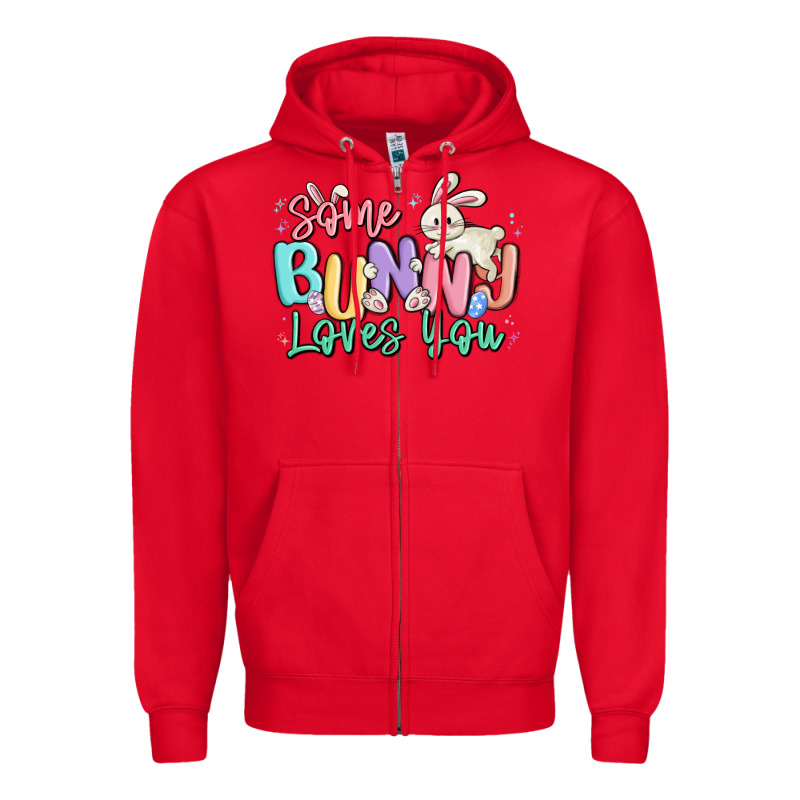 Some Bunny Loves You Easter Zipper Hoodie by MaliasSmallBusiness | Teevron