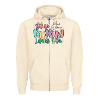 Sandshell some bunny loves you easter Zipper Hoodie - MaliasSmallBusiness