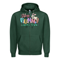 Sports Green some bunny loves you easter Zipper Hoodie - MaliasSmallBusiness