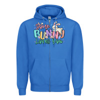 True Royal some bunny loves you easter Zipper Hoodie - MaliasSmallBusiness