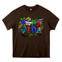 Chocolate Brown pura vida costa rica Heavy Core Tee - RanaPortraitStore