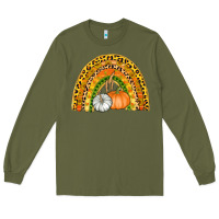 Army Green fall rainbow Long Sleeve Tee - AdoDesignShop