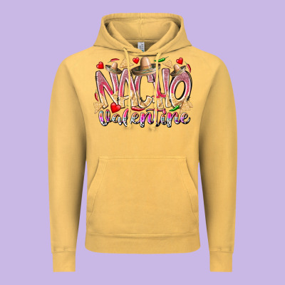 Nacho Valentine Vintage Hoodie Designed By Racoondesign